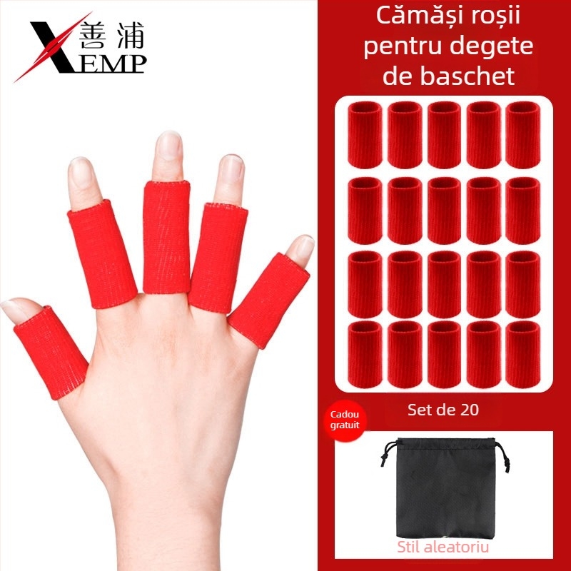 Protector deget baschet – autoadeziv, compresie anti-entorsare, susținere a articulației degetului, adulți, fibră poliester