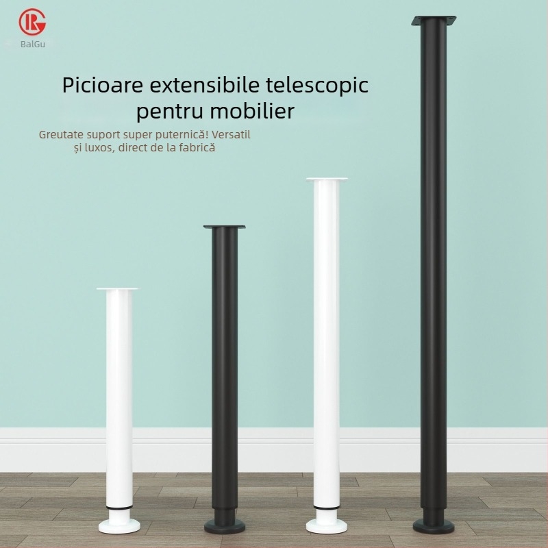 Picioare reglabile pentru mobilier: picioare metalice pentru mese, canapele și dulapuri, model 0078, Bai Gu, stil modern minimalist