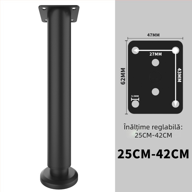 Picioare reglabile pentru mobilier: picioare metalice pentru mese, canapele și dulapuri, model 0078, Bai Gu, stil modern minimalist