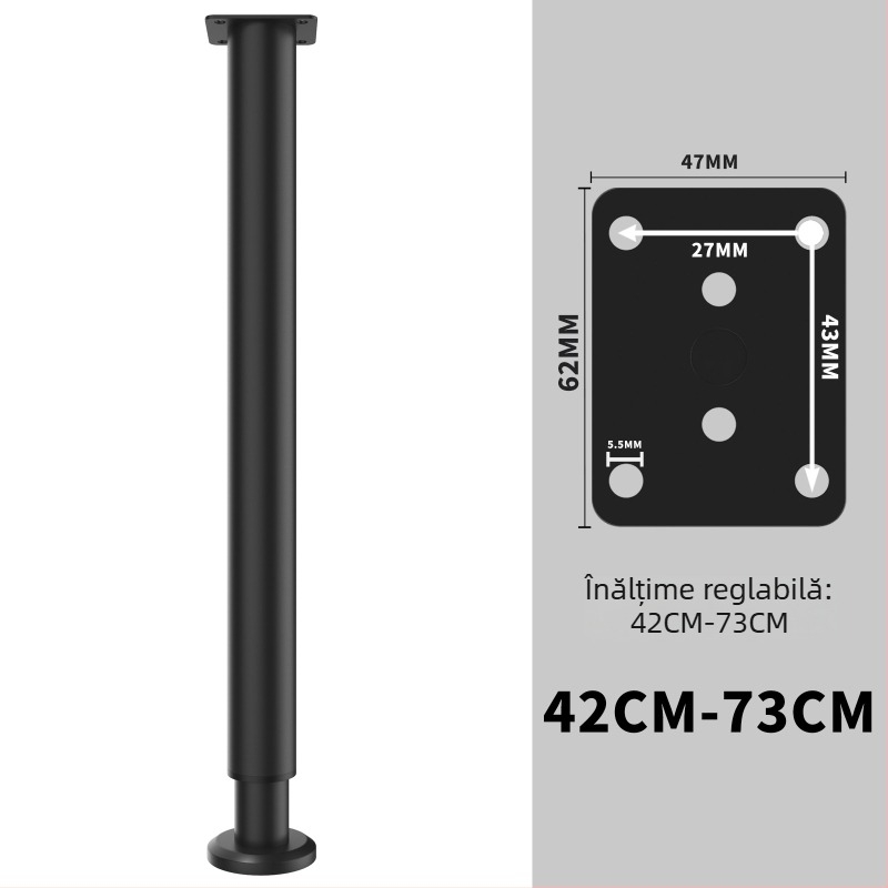 Picioare reglabile pentru mobilier: picioare metalice pentru mese, canapele și dulapuri, model 0078, Bai Gu, stil modern minimalist
