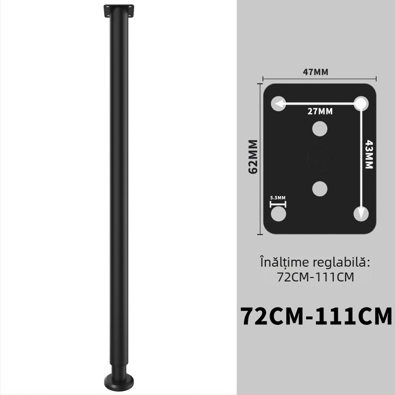 Picioare reglabile pentru mobilier: picioare metalice pentru mese, canapele și dulapuri, model 0078, Bai Gu, stil modern minimalist