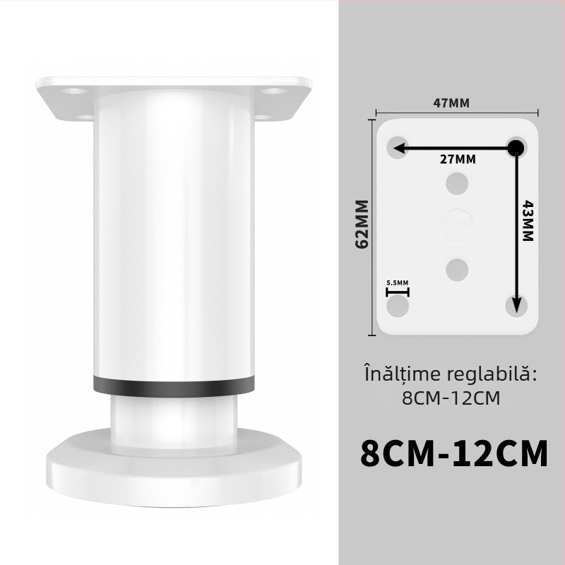 Picioare reglabile pentru mobilier: picioare metalice pentru mese, canapele și dulapuri, model 0078, Bai Gu, stil modern minimalist