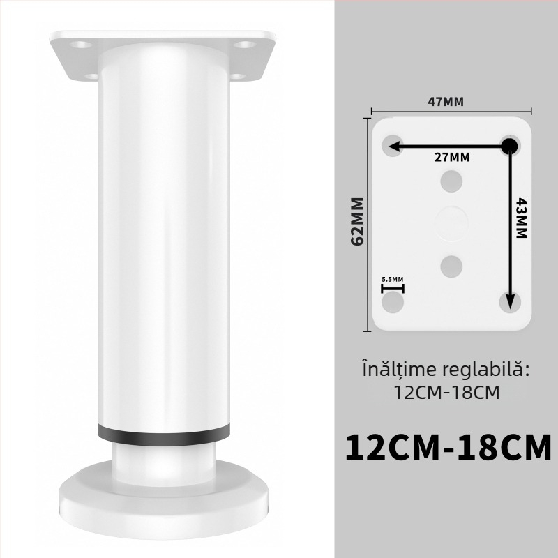 Picioare reglabile pentru mobilier: picioare metalice pentru mese, canapele și dulapuri, model 0078, Bai Gu, stil modern minimalist