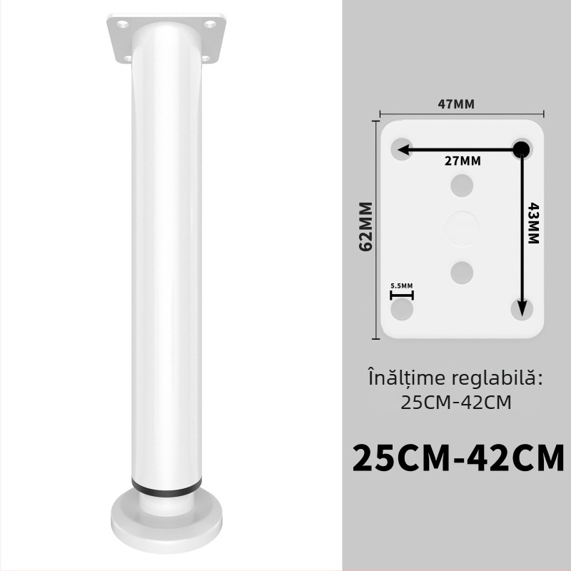 Picioare reglabile pentru mobilier: picioare metalice pentru mese, canapele și dulapuri, model 0078, Bai Gu, stil modern minimalist