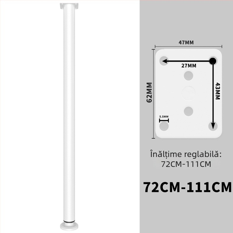 Picioare reglabile pentru mobilier: picioare metalice pentru mese, canapele și dulapuri, model 0078, Bai Gu, stil modern minimalist