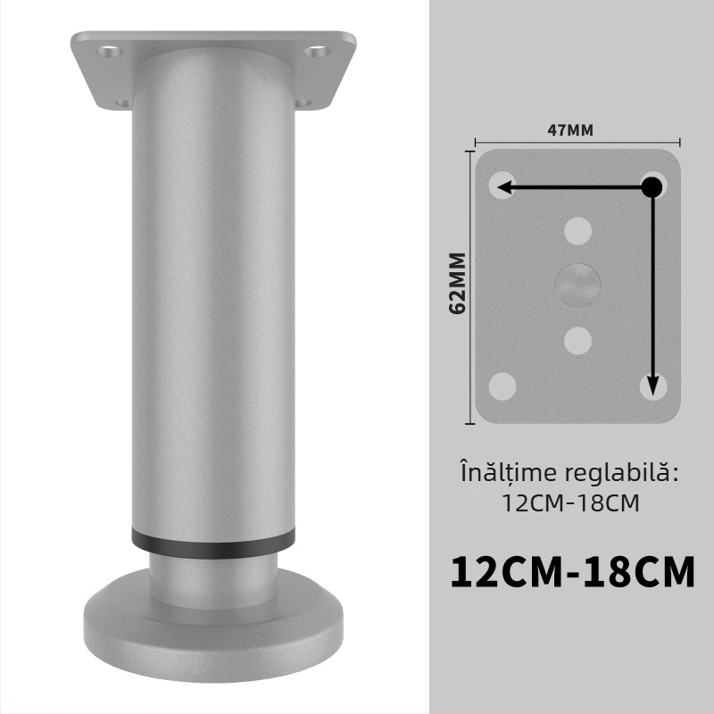 Picioare reglabile pentru mobilier: picioare metalice pentru mese, canapele și dulapuri, model 0078, Bai Gu, stil modern minimalist