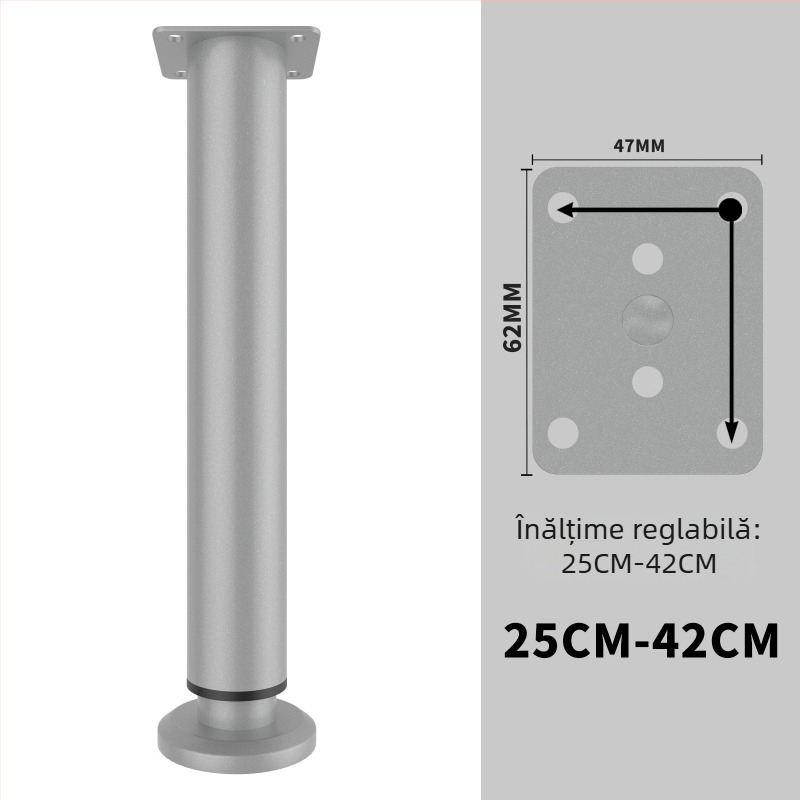 Picioare reglabile pentru mobilier: picioare metalice pentru mese, canapele și dulapuri, model 0078, Bai Gu, stil modern minimalist
