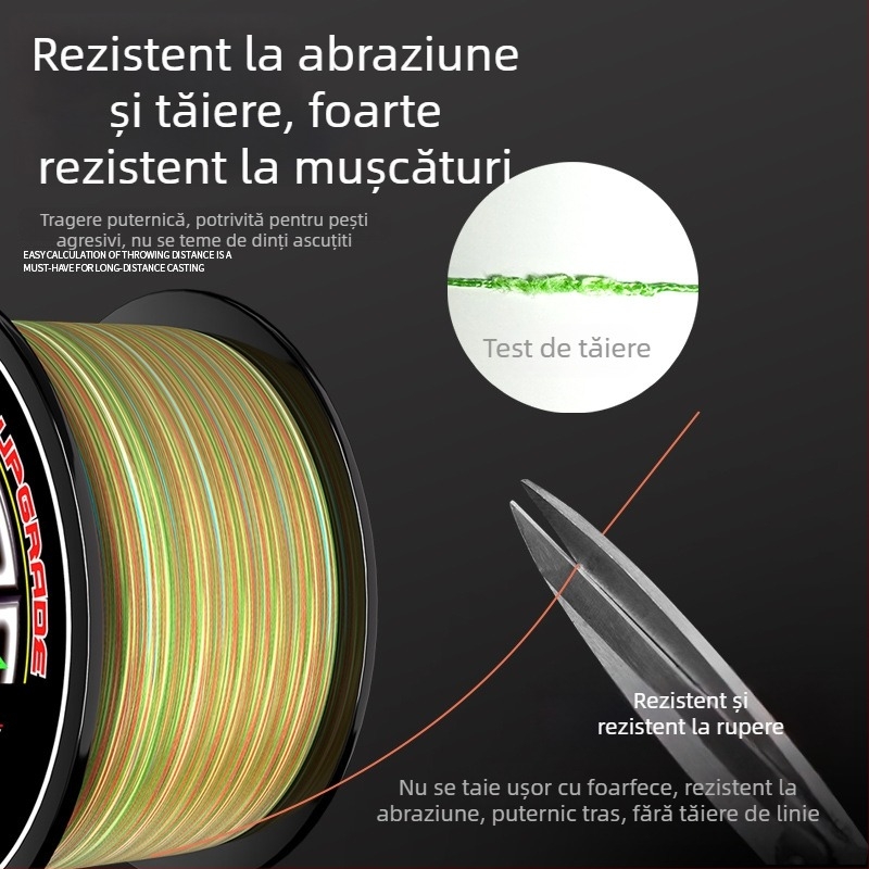 BKUMAN Linie principală, fir PE pentru pescuit, rezistență 3–33 kg, 100 bucăți în cutie