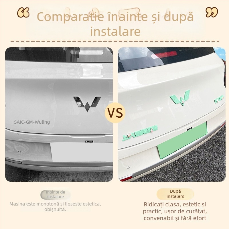 Set de logo față și spate pentru Wuling Bingo, material ABS