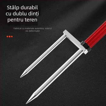 Huiyu Barn Suport portabil pentru pescuit din aliaj de aluminiu, cu tavă pentru momeli și țăruș pentru fixarea undițelor