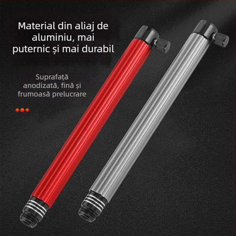 Huiyu Barn Suport portabil pentru pescuit din aliaj de aluminiu, cu tavă pentru momeli și țăruș pentru fixarea undițelor