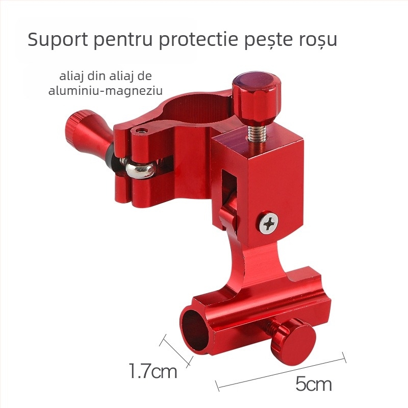 Huiyu Barn Suport portabil pentru pescuit din aliaj de aluminiu, cu tavă pentru momeli și țăruș pentru fixarea undițelor