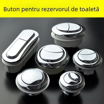 Buton dublu pentru toaletă, rezervor rotund clasic, piesă universală de înlocuire, instalare disponibilă, stil nou chinezesc