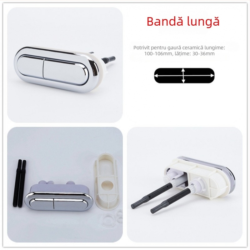 Buton dublu pentru toaletă, rezervor rotund clasic, piesă universală de înlocuire, instalare disponibilă, stil nou chinezesc