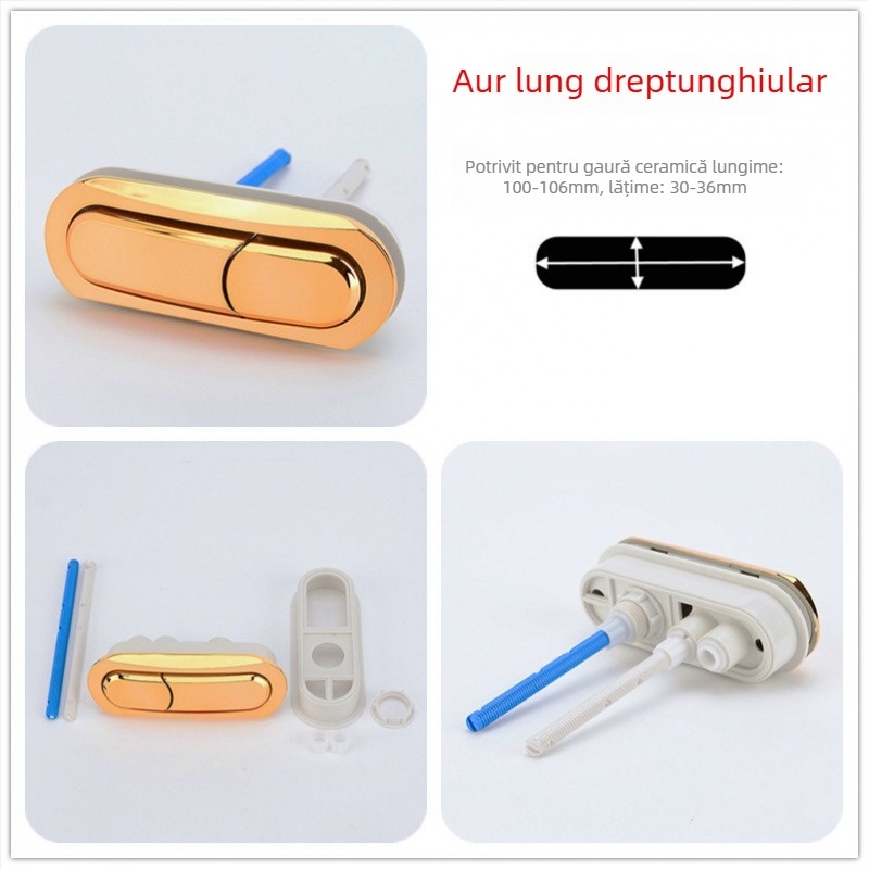 Buton dublu pentru toaletă, rezervor rotund clasic, piesă universală de înlocuire, instalare disponibilă, stil nou chinezesc