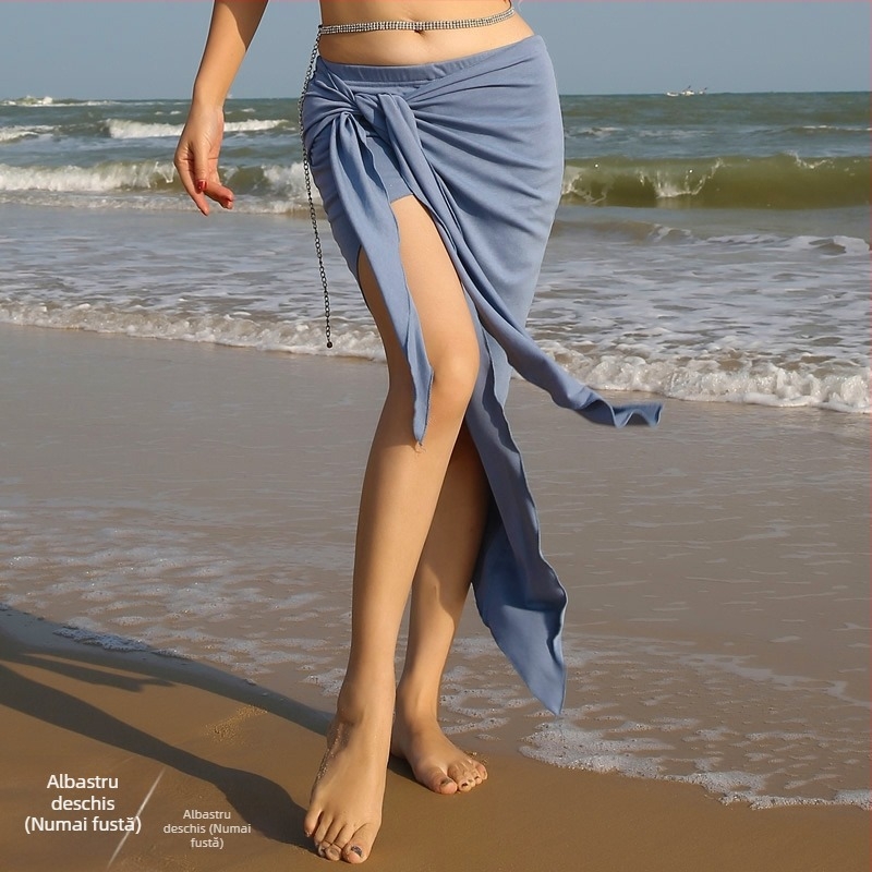 Set costum Belly Dance — stil oriental, model uni, țesătură rib, poliester (Brand BELLYQUEEN/Dancer; pentru femei adulte; pentru Belly Dance)