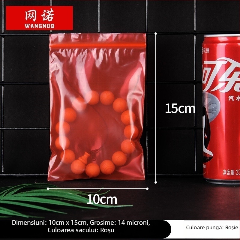 Pungă ZIPLOCK autoînchisă pentru bijuterii; pungă de ambalare din plastic; logo tipărit