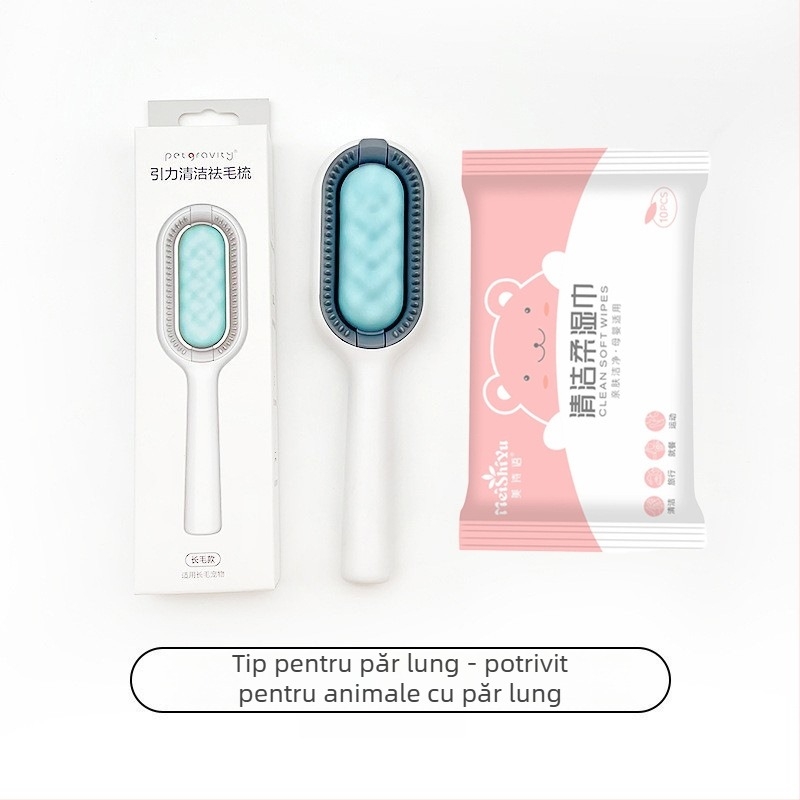 Periuță de îndepărtare a părului pentru animale – ABS material, etichetă privată licențiabilă, pachet 45, Brand: Pet has gravity