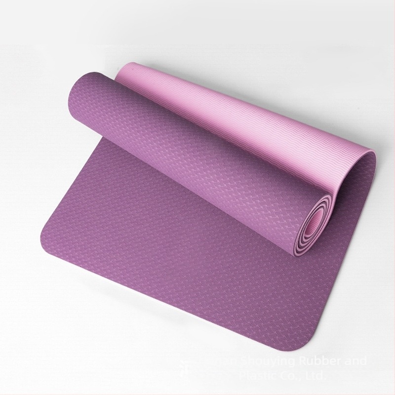 Covoraș de yoga TPE, antiaderent, îngroșat, personalizabil, 800 g, 4–10 mm, pentru yoga, fitness și dans, ghid de asane