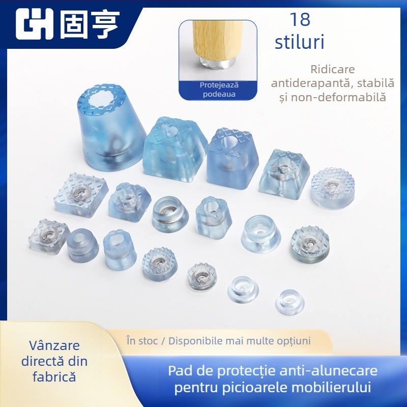 Talpi din cauciuc pentru picioarele mobilierului – pentru picioarele meselor și scaunelor, anti-alunecare, rezistente la uzură, înălțire, model 001, brand Guheng