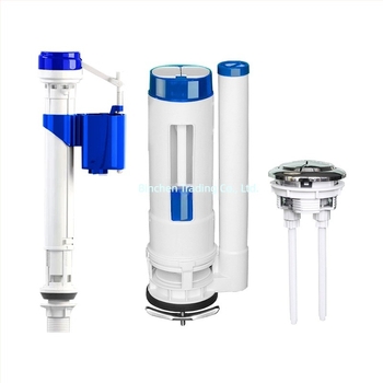 Accesorii pentru rezervorul de toaletă — Ventil de alimentare cu apă, Ventil de evacuare, Ventil plutitor, set de 3 piese; Brand Junmai; Material: Formaldehidă; Stil: Simplitate modernă; Utilizare: apăsare dublă