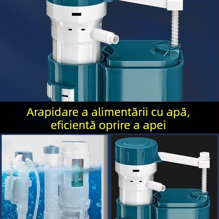 Accesorii pentru rezervorul de toaletă — Ventil de alimentare cu apă, Ventil de evacuare, Ventil plutitor, set de 3 piese; Brand Junmai; Material: Formaldehidă; Stil: Simplitate modernă; Utilizare: apăsare dublă