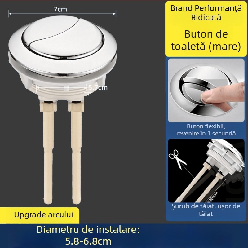 Accesorii pentru rezervorul de toaletă — Ventil de alimentare cu apă, Ventil de evacuare, Ventil plutitor, set de 3 piese; Brand Junmai; Material: Formaldehidă; Stil: Simplitate modernă; Utilizare: apăsare dublă