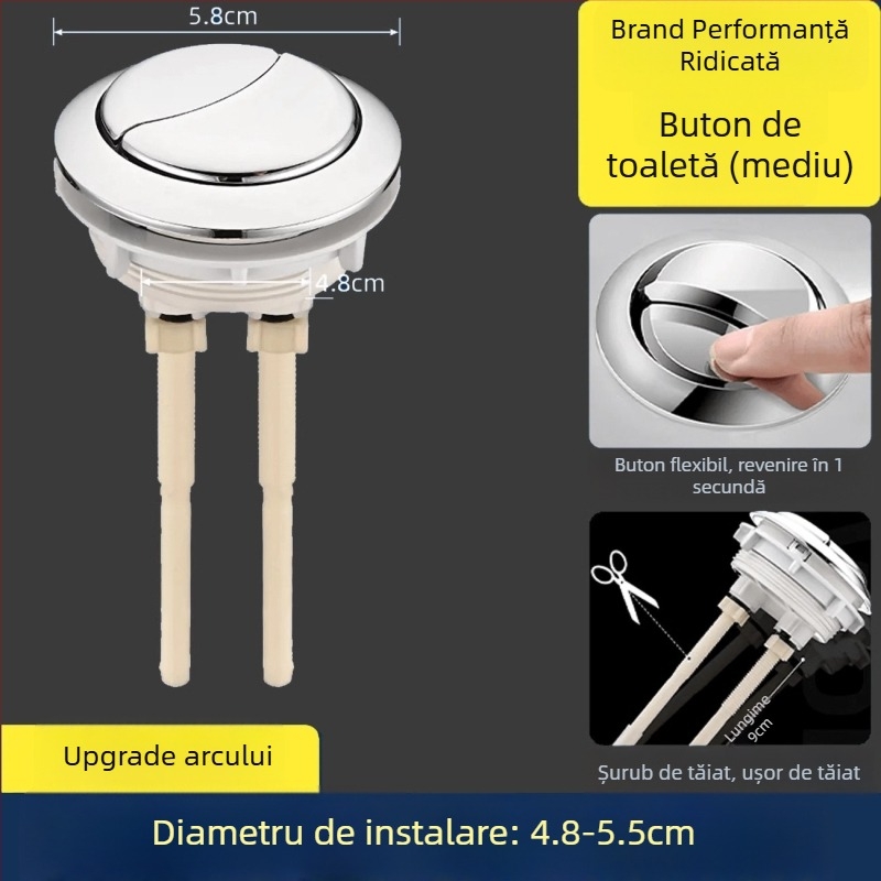 Accesorii pentru rezervorul de toaletă — Ventil de alimentare cu apă, Ventil de evacuare, Ventil plutitor, set de 3 piese; Brand Junmai; Material: Formaldehidă; Stil: Simplitate modernă; Utilizare: apăsare dublă