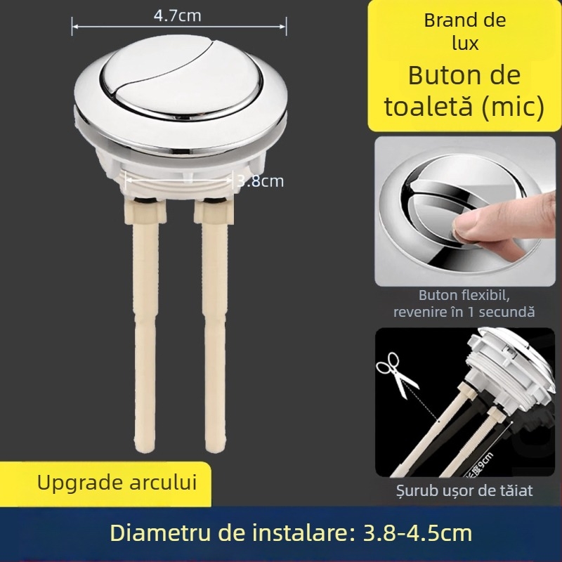 Accesorii pentru rezervorul de toaletă — Ventil de alimentare cu apă, Ventil de evacuare, Ventil plutitor, set de 3 piese; Brand Junmai; Material: Formaldehidă; Stil: Simplitate modernă; Utilizare: apăsare dublă