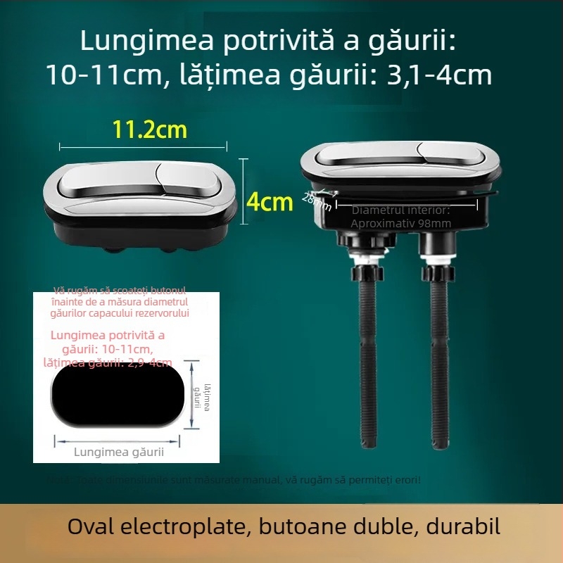 Accesorii pentru rezervorul de toaletă — Ventil de alimentare cu apă, Ventil de evacuare, Ventil plutitor, set de 3 piese; Brand Junmai; Material: Formaldehidă; Stil: Simplitate modernă; Utilizare: apăsare dublă
