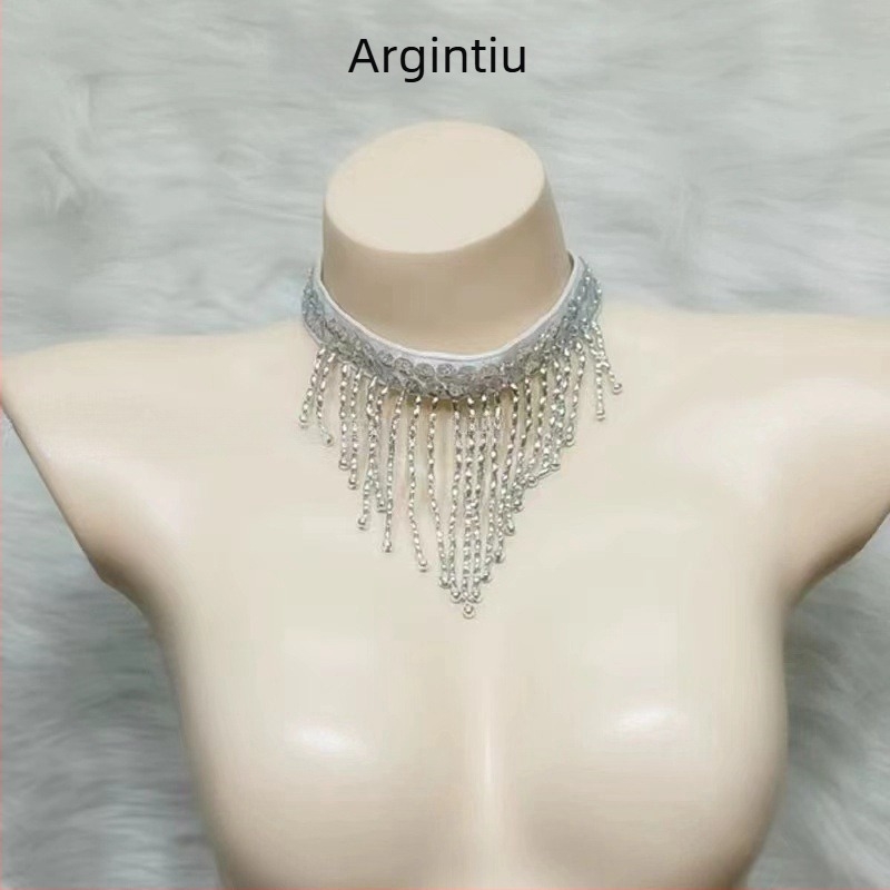 Costum de dans al abdomen cu sutien brodat manual și mărgele, set din trei piese, unisex, material Spandex, lansare primăvara 2025