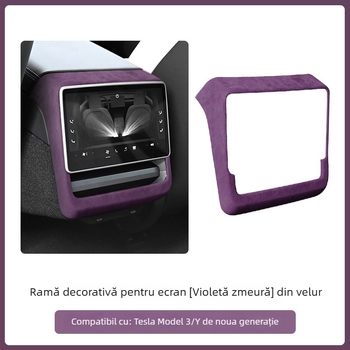 Accesoriu interior din piele intoarsă pentru panoul de control interior al ușii la Tesla Model 3/Y – FMP, montaj snap-on, piele artificială