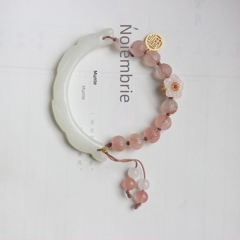 Brățară geometrică unisex, handmade, materiale mixte, stil nou chinezesc-retro