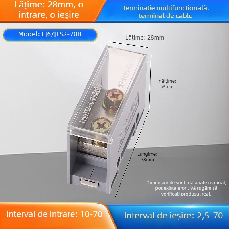 Cutie de legături Sq6/Jts2, intrare unică, mai multe ieșiri, carcasă izolată
