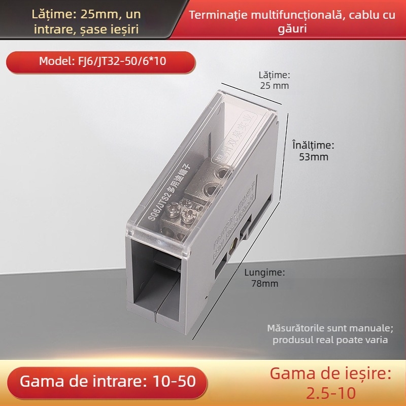 Cutie de legături Sq6/Jts2, intrare unică, mai multe ieșiri, carcasă izolată