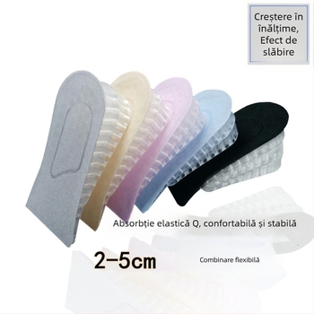 Talpă din silicon pentru creșterea înălțimii, invizibilă, cu design faguri, model zgdqk01, pentru bărbați și femei, potrivită pentru pantofi din piele, ghete, casual și sport