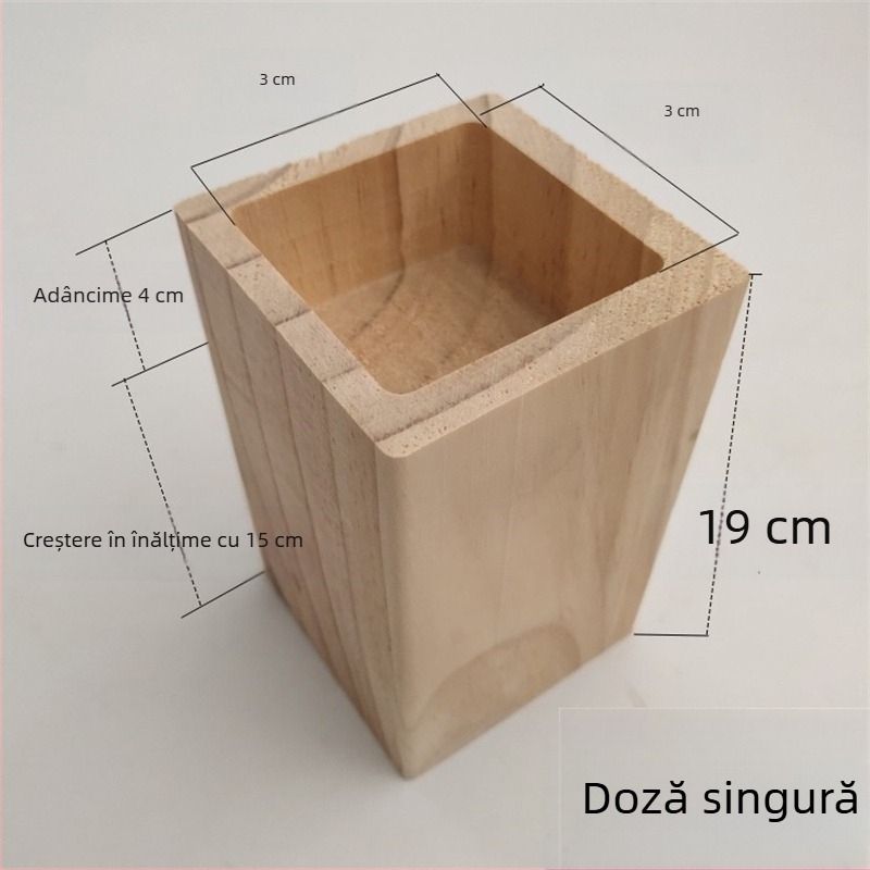 Nivelatoare pentru picioarele mobilierului din blocuri de lemn pentru pat, canapea, masă de cafea, masă de dining și dulap – stil modern și simplu