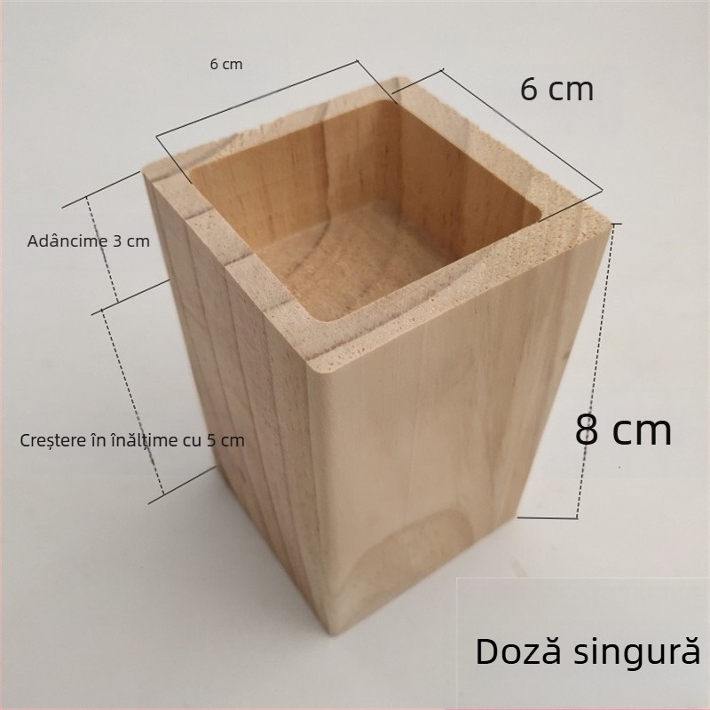 Nivelatoare pentru picioarele mobilierului din blocuri de lemn pentru pat, canapea, masă de cafea, masă de dining și dulap – stil modern și simplu