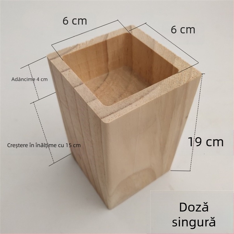 Nivelatoare pentru picioarele mobilierului din blocuri de lemn pentru pat, canapea, masă de cafea, masă de dining și dulap – stil modern și simplu