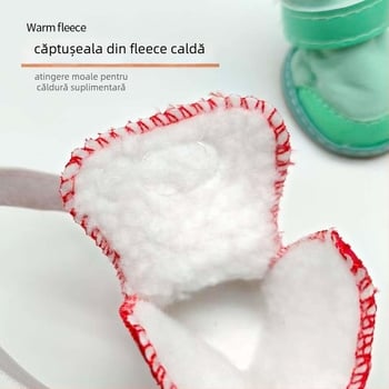 Pantofi de iarnă pentru câini, cu căptușeală din lână de oaie și talpă din tendoane de vițel – calzi, antiderapante, stil leisure, Tinghao