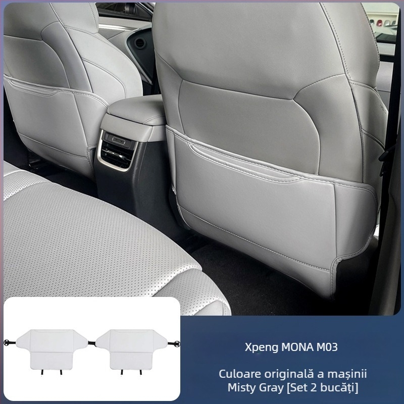 Protecție din piele pentru scaun Xpeng M03 – protecție pentru spatele scaunului, imprimare logo disponibil
