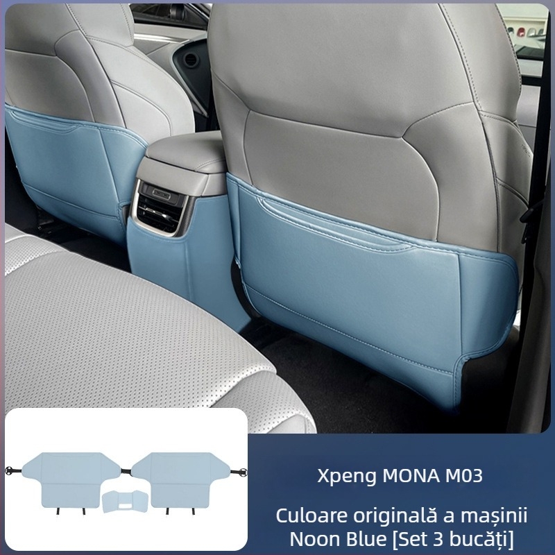 Protecție din piele pentru scaun Xpeng M03 – protecție pentru spatele scaunului, imprimare logo disponibil