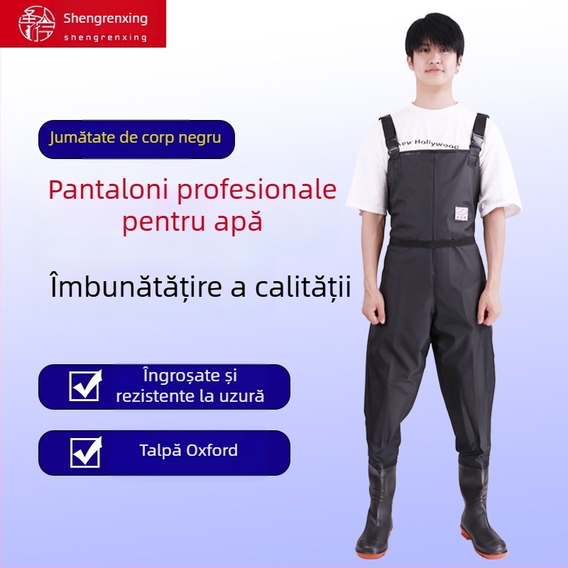 Pantaloni de pescuit din PVC impermeabili, unisex, rezistenți la uzură și vânt, pentru utilizare pe tot sezonul