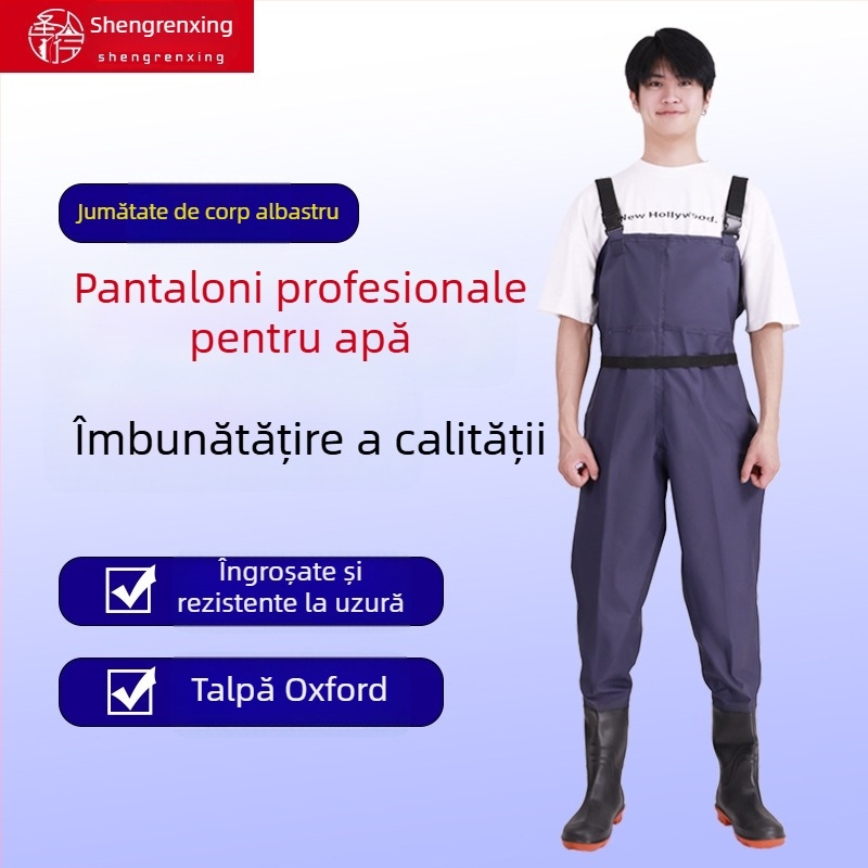Pantaloni de pescuit din PVC impermeabili, unisex, rezistenți la uzură și vânt, pentru utilizare pe tot sezonul
