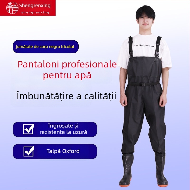 Pantaloni de pescuit din PVC impermeabili, unisex, rezistenți la uzură și vânt, pentru utilizare pe tot sezonul