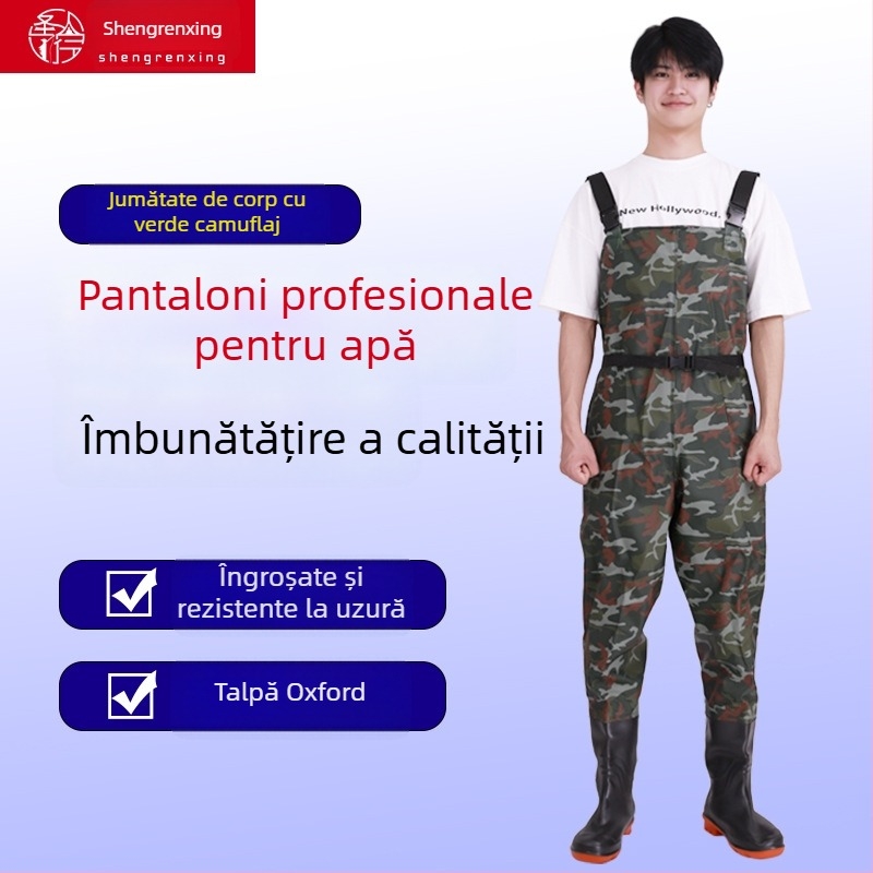Pantaloni de pescuit din PVC impermeabili, unisex, rezistenți la uzură și vânt, pentru utilizare pe tot sezonul