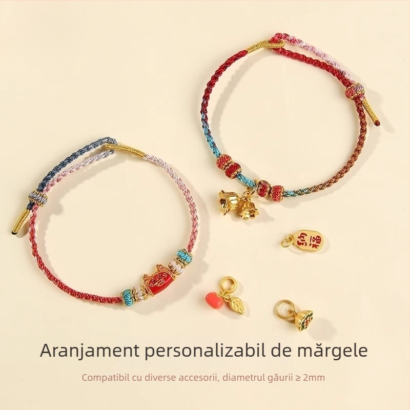 Brățară croșetată manual din cord, stil etnic, unisex (vara 2025)