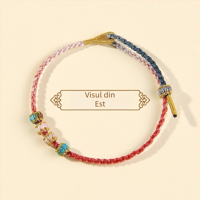Brățară croșetată manual din cord, stil etnic, unisex (vara 2025)