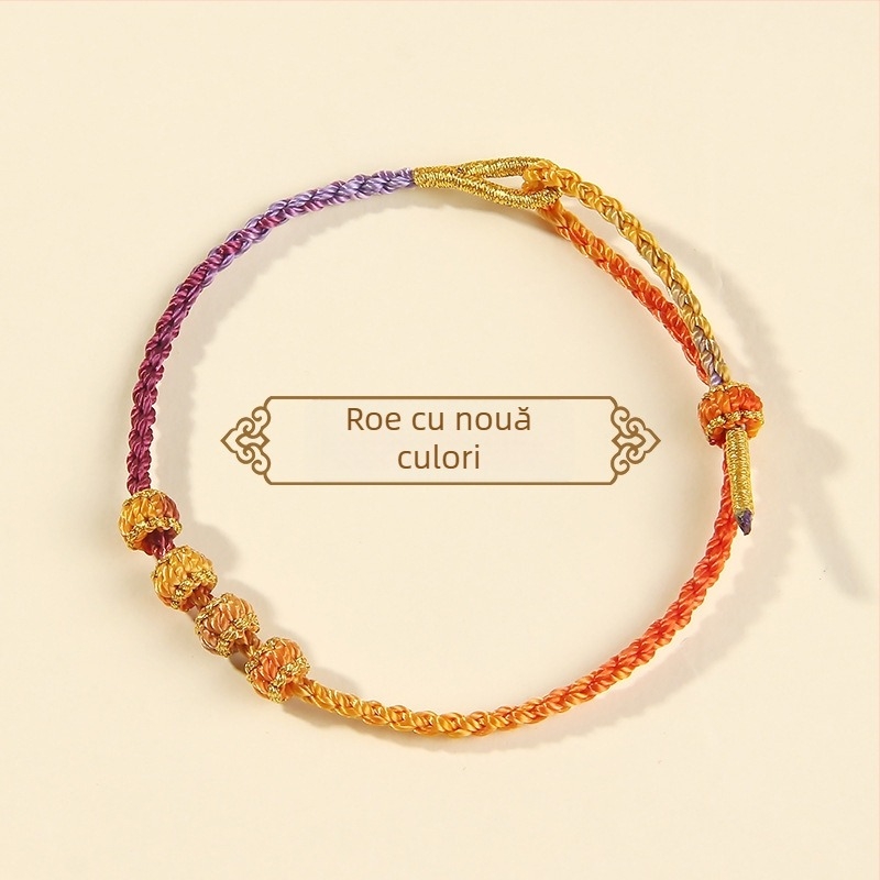Brățară croșetată manual din cord, stil etnic, unisex (vara 2025)