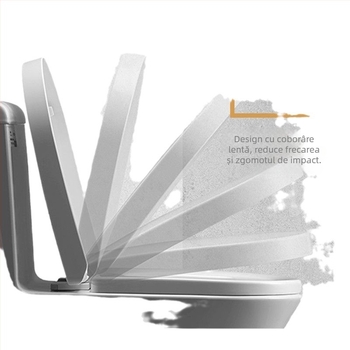 Capac de toaletă, tip UVO, îngroșat, închidere moale (din plastic, certificat CE)